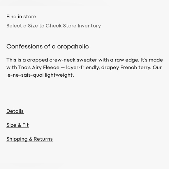 CLOSET CLOSING TODAY • LAST CHANCE✨ tna airy fleece boyfriend cropped sweatshirt - Picture 7 of 8